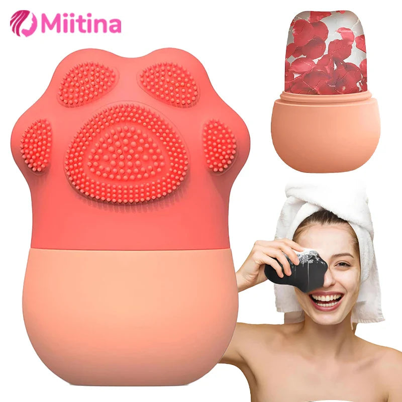 Silicone Ice Face Roller Beauty Lifting Ice Ball Face Massager Contouring Eye Roller Facial Treatment Reduce Acne Skin Care